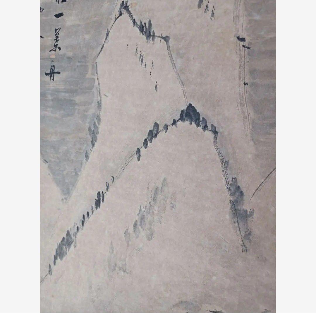 山水画 放浪生涯一美舟】掛軸 水墨画 絵 禅 日本美術 インテリア