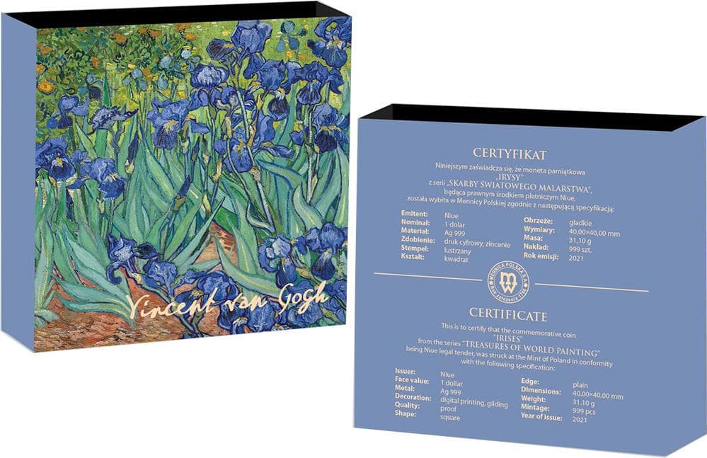 ニウエ 2021年 銀貨 1ドル アイリス ゴッホ作 @2-23 - メルカリ