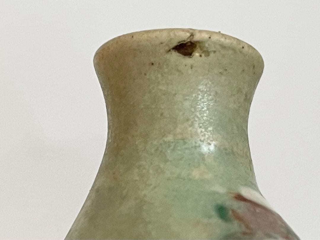 骨董 アンティーク 中国骨董 鼻煙壷 陶製 翡翠？ コレクション 清朝