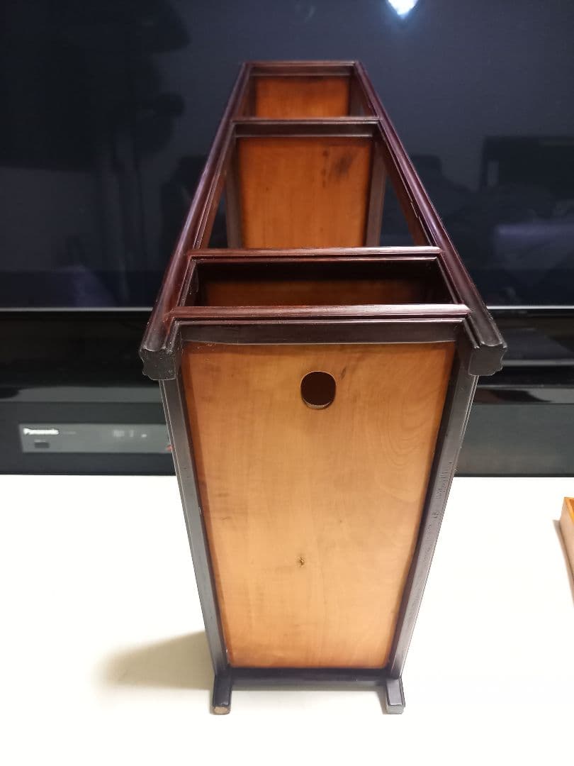 希少 明治期 指物細工 黒檀 良杢 隠し箱 からくり 飾り棚 - メルカリ