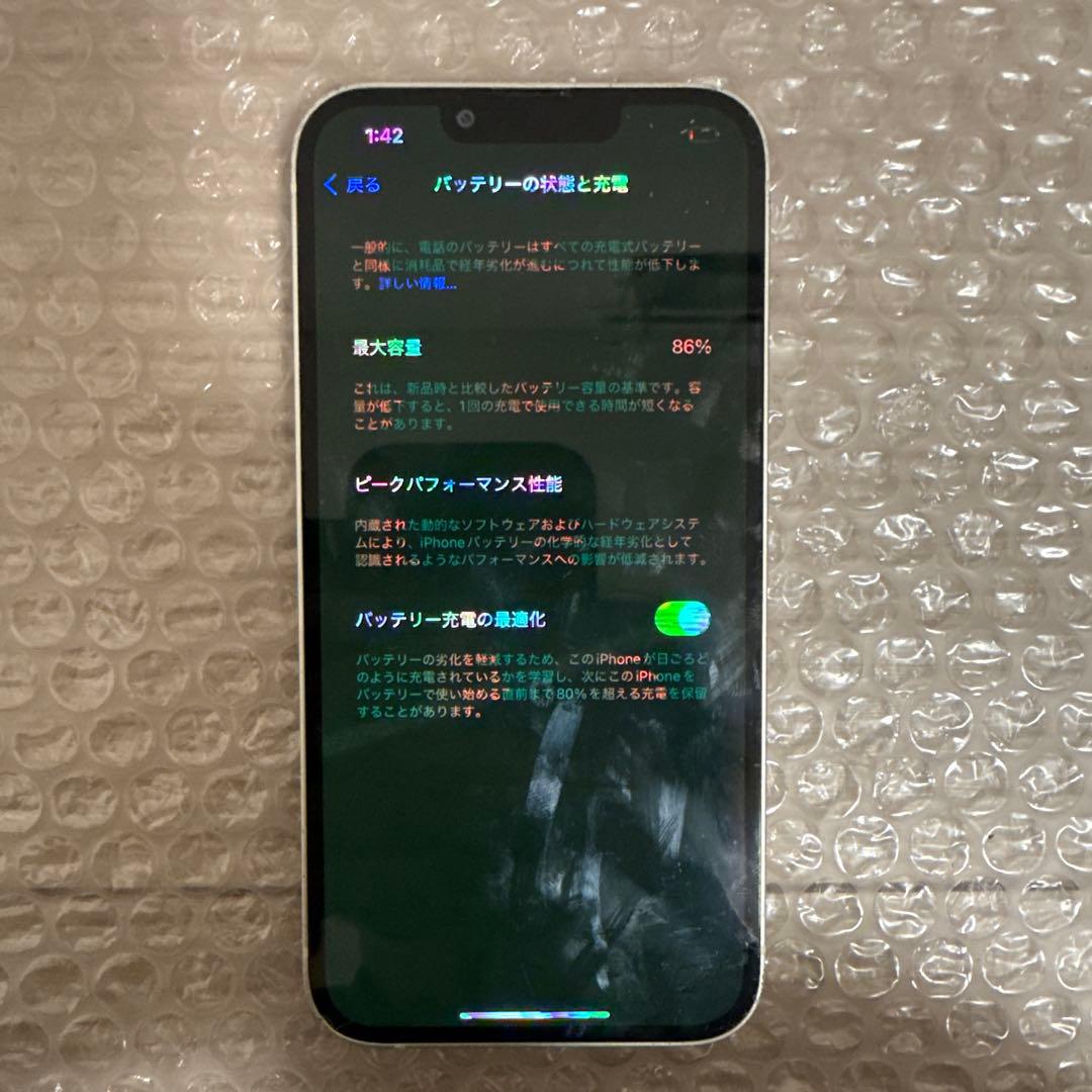 液晶不具合 背面割れ多数】iPhone13 128GB