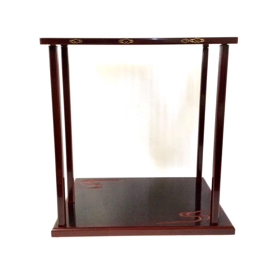 茶道具 山雪棚 溜塗 木製 組立式 塗師 久世宗春 供箱付 B940