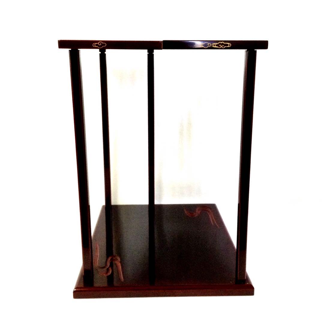 茶道具 山雪棚 溜塗 木製 組立式 塗師 久世宗春 供箱付 B940