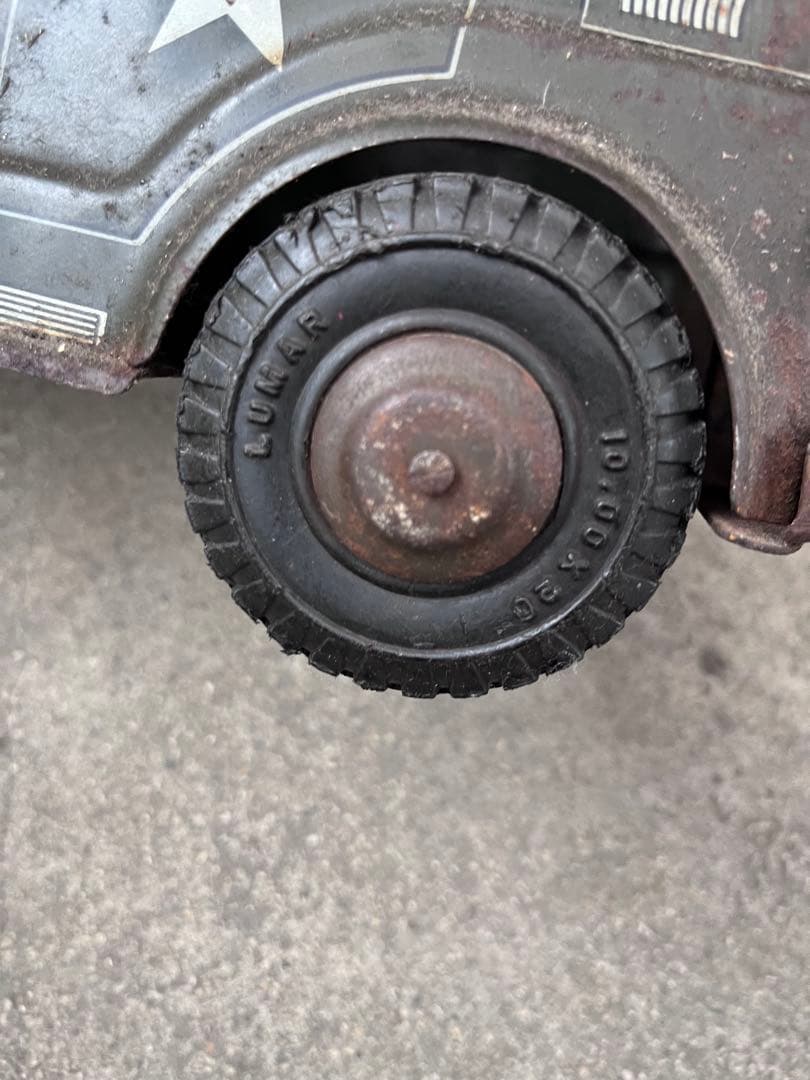 【antique】50'sミリタリー トイトラック TOY ブリキ