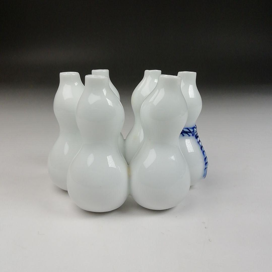 Ｔ７９６　蓋置　『平戸白磁　六瓢』『横石喜助 造』　共箱　茶道具