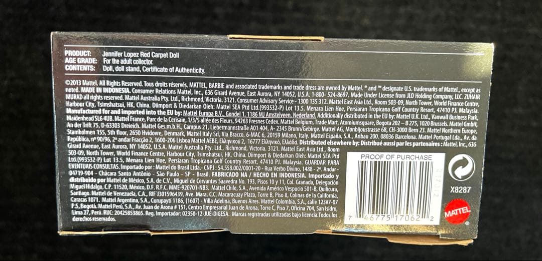 【新品】バービー Barbie ジェニファーロペス Jennifer Lopez