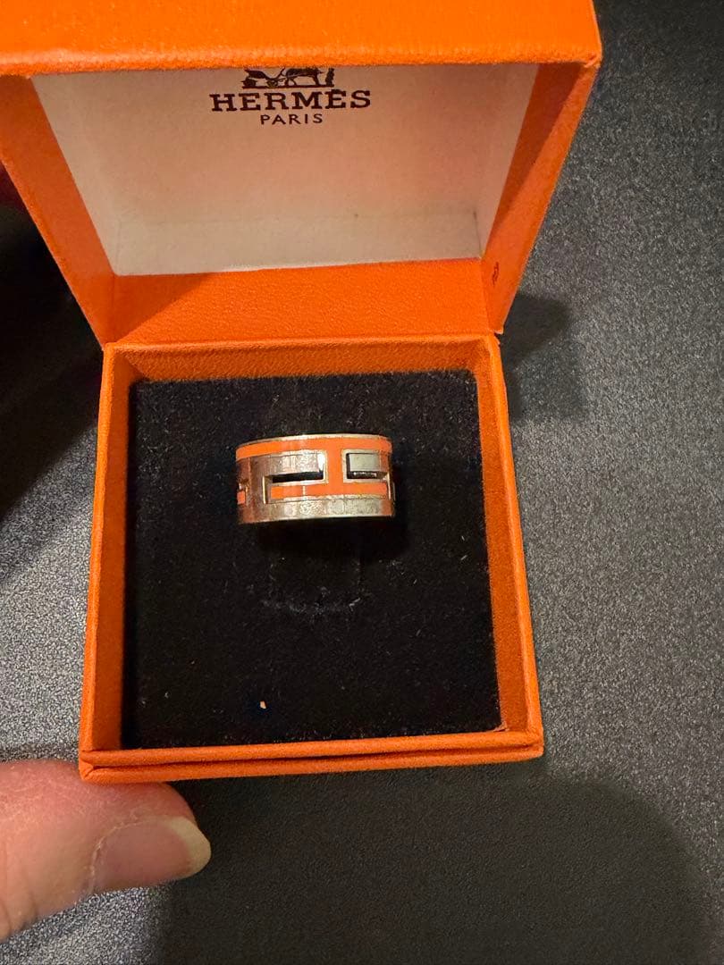 ゆ*な様 【美品】HERMES　エルメス　ムーブアッシュ　オレンジ　12号　SV