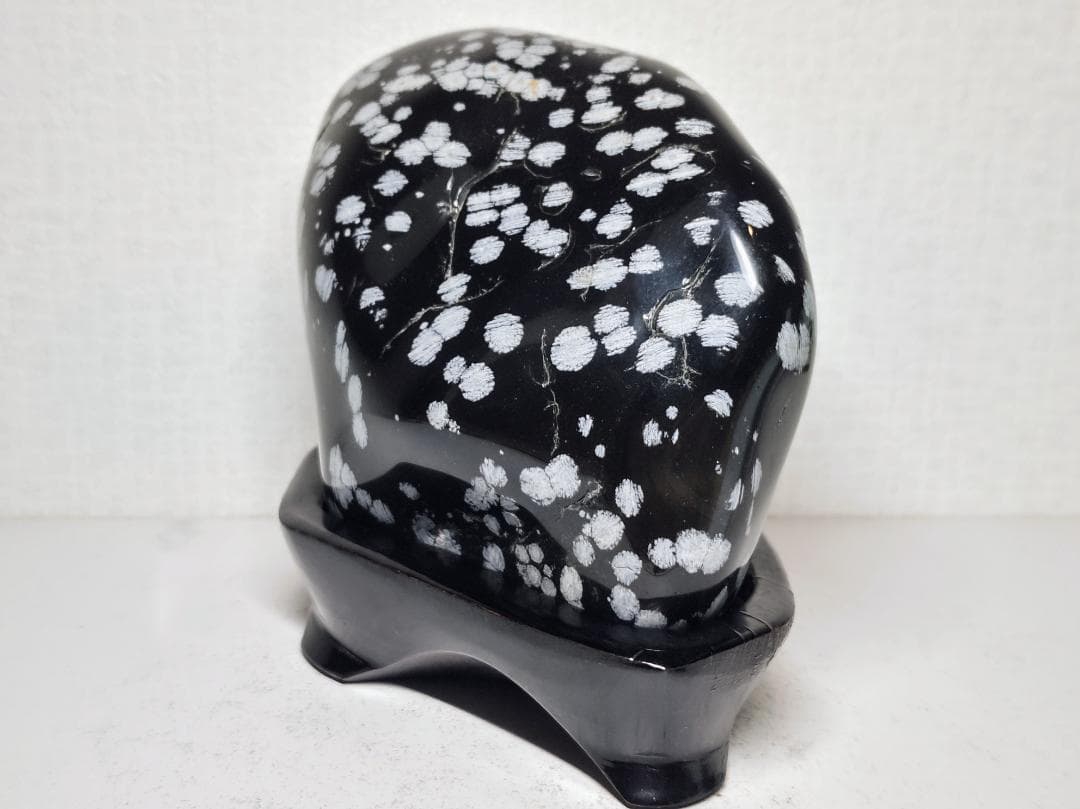 スノーフレークオブシディアン 1.9kg 黒曜石 原石 鑑賞石 自然石 鉱物