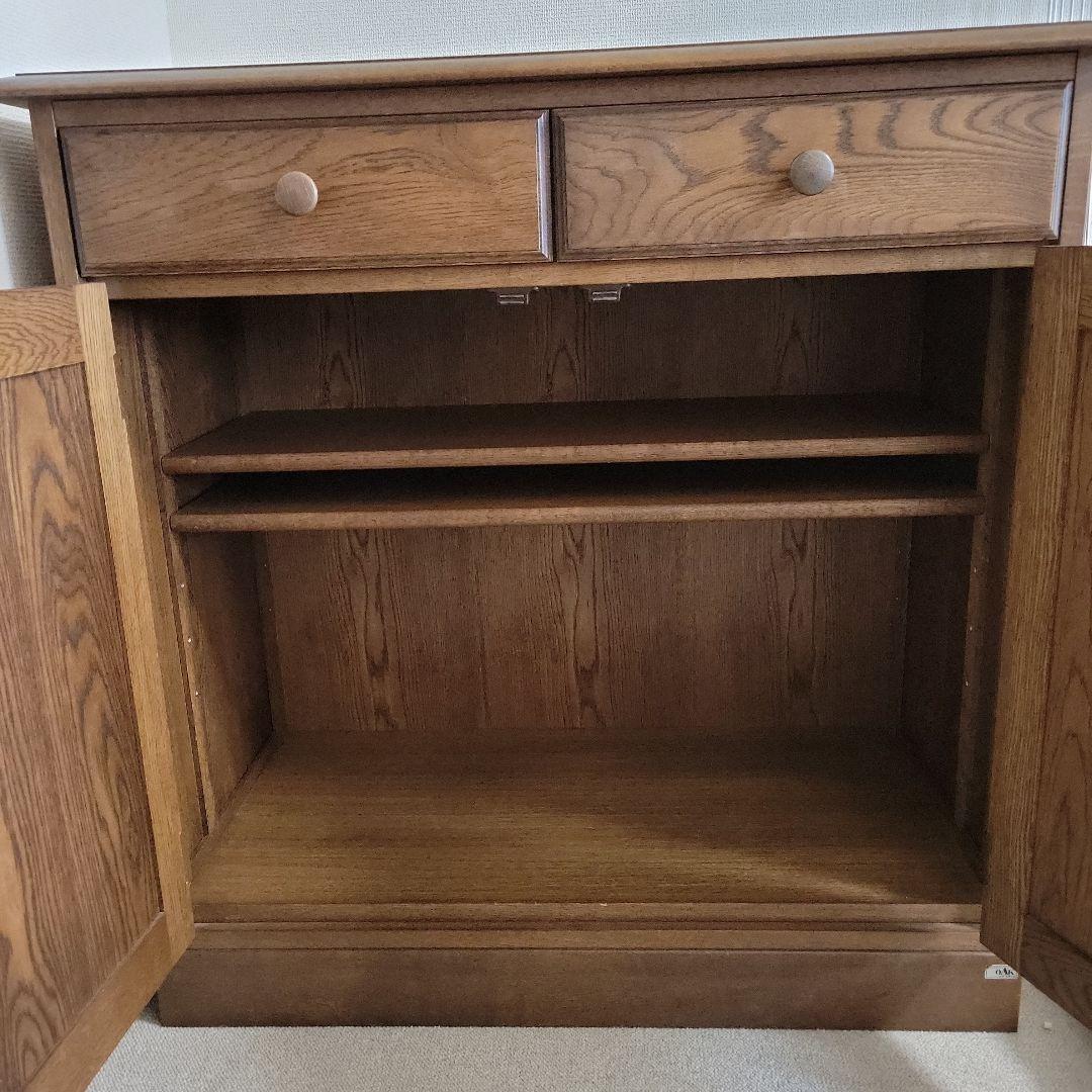 豊田たんす オーク材 キャビネット 希少 無垢材