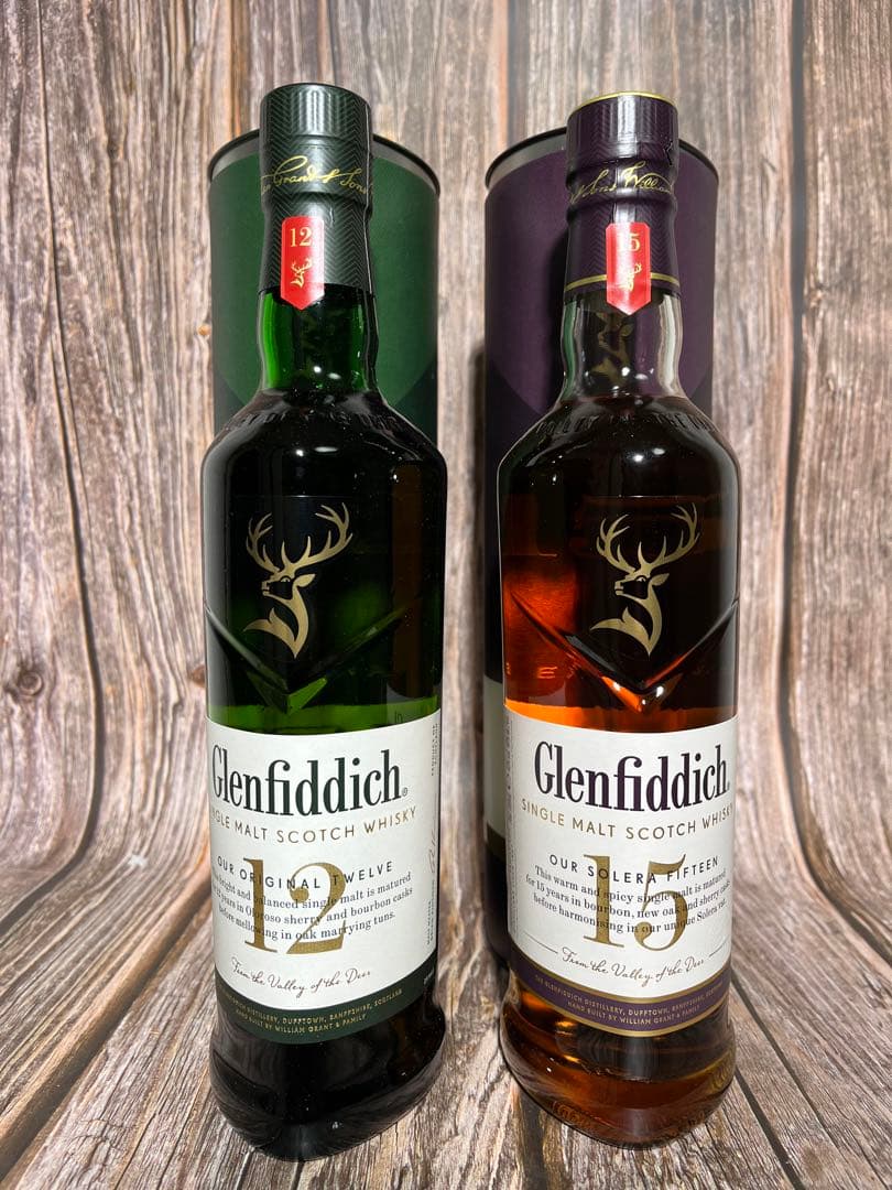 グレンフィディック12年とグレンフィディック15年とボウモウ12年 2本