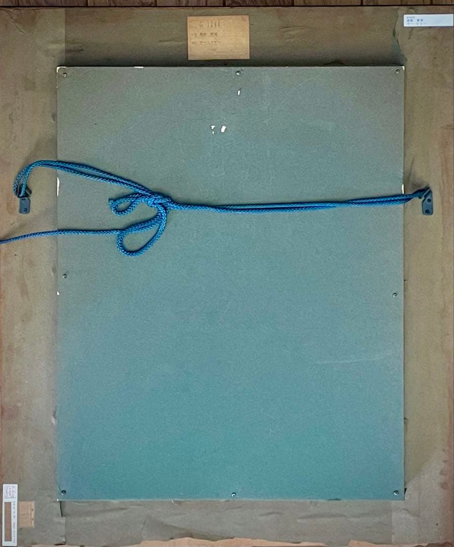 奥西賀男　真作「デー・リリー」油彩6号　上品な作品　師：小磯良平　古径高級額装