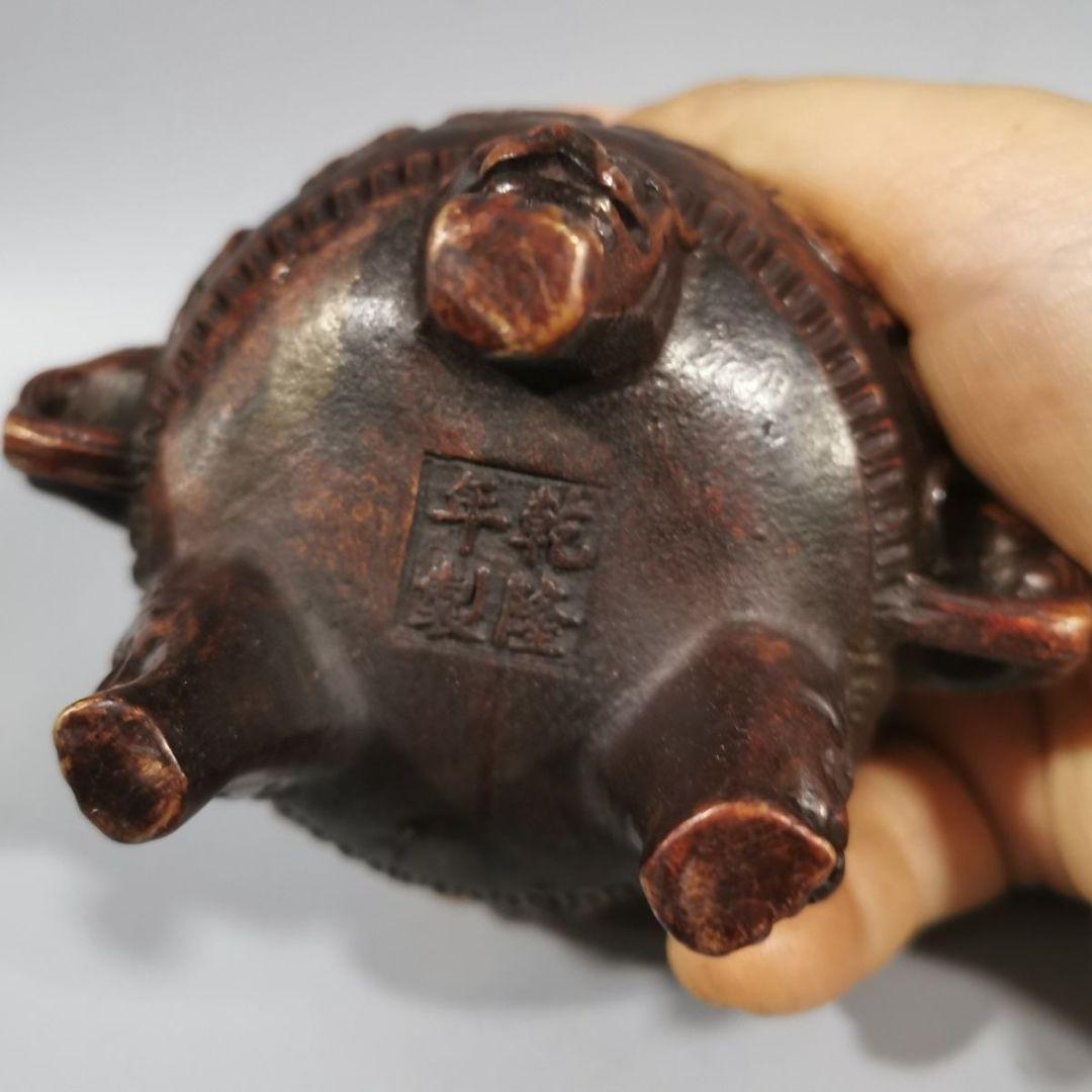 銅製 十二支薫香炉 三足檀香炉 仏具 香道具 工芸品 美術品 置物