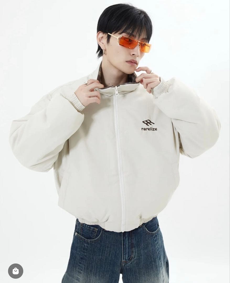 リバーシブルチェックアウター L2142 M brown 地底人ONLINE