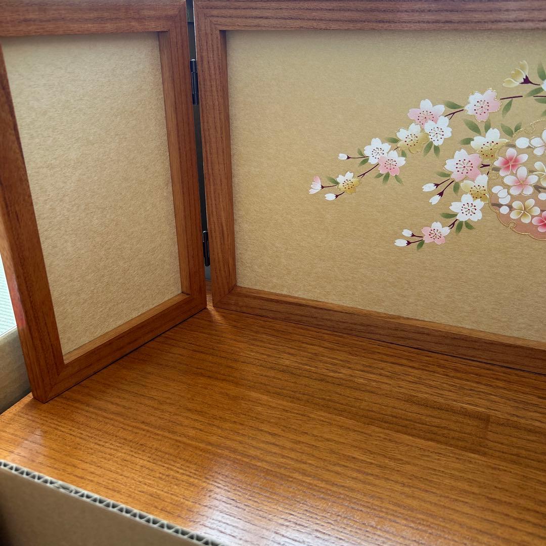 雛人形　桜の花装飾 木製台