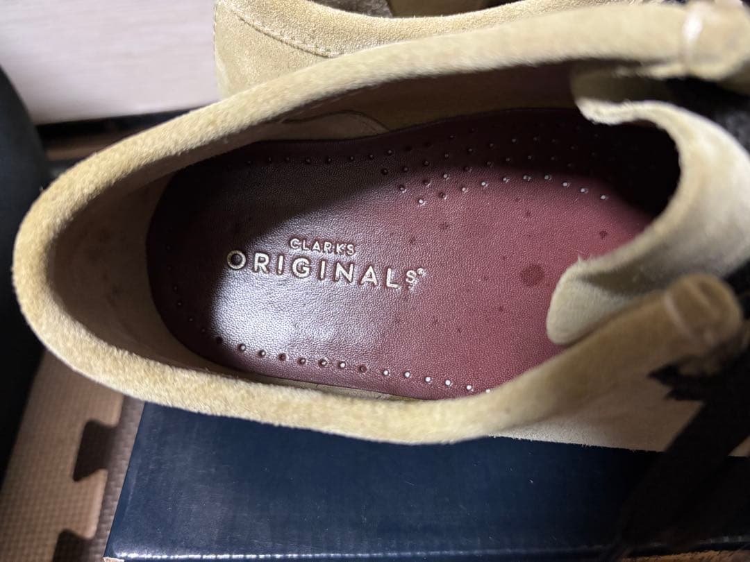 CLARKS クラークス ワラビー ベージュスエードuk8us9美品