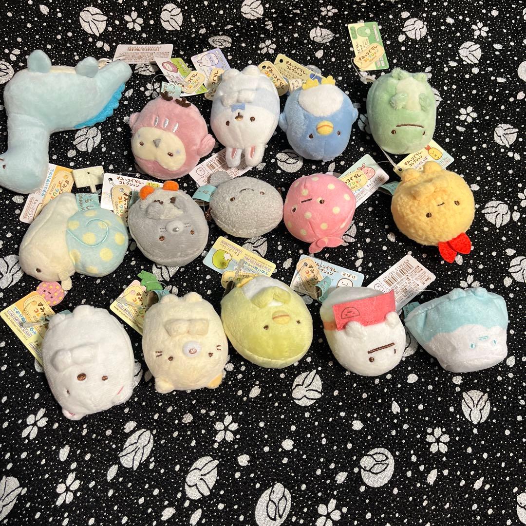 すみっコぐらし　てのりぬいぐるみ　タグ付き　15点セット　えび　うさぎ　他