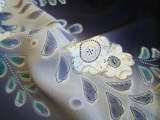 値下げ交渉OK！作家物 極上ちりめん 辻が花 訪問着 正絹 B826