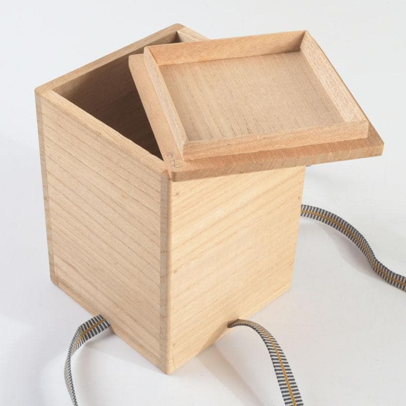 茶道具 平安和峰作 染付 花草神獣文 手桶茶入 共箱 V