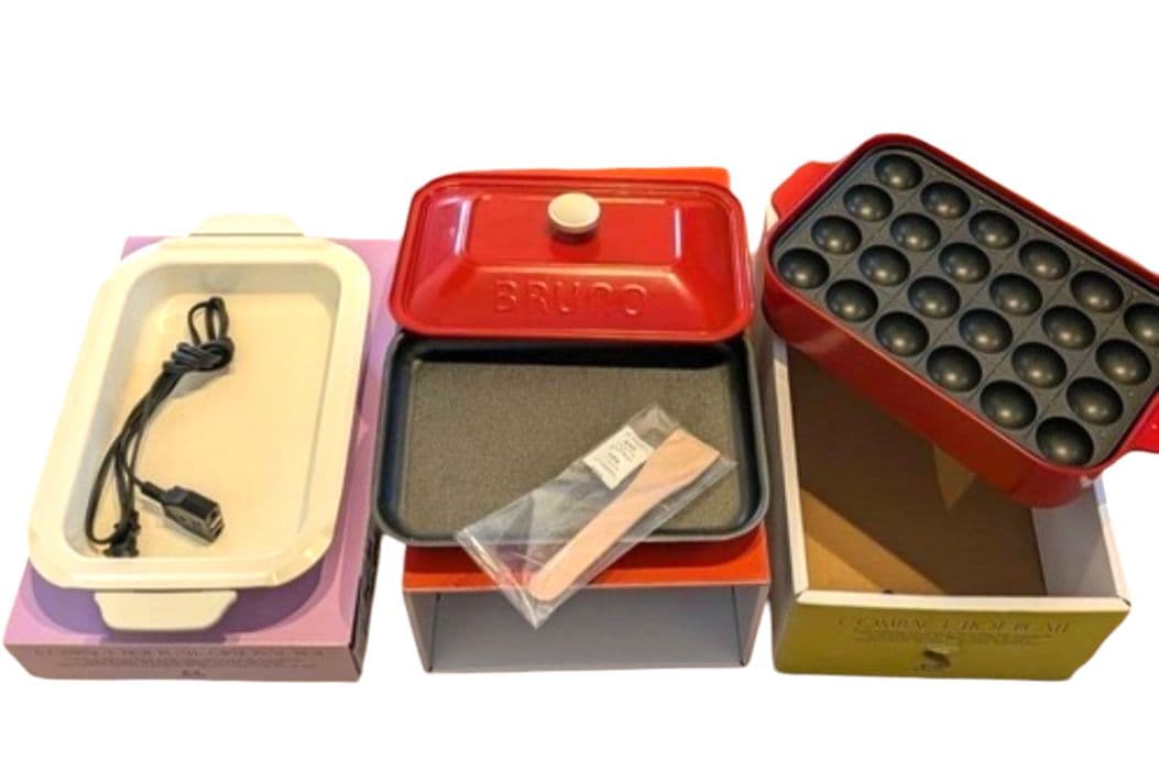 美品✨️BRUNO コンパクトホットプレート セラミックコート鍋セット 箱入り