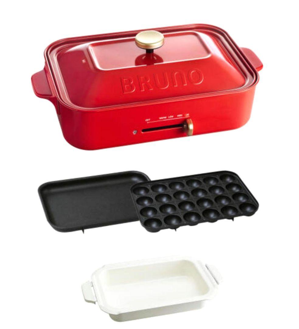 美品✨️BRUNO コンパクトホットプレート セラミックコート鍋セット 箱入り