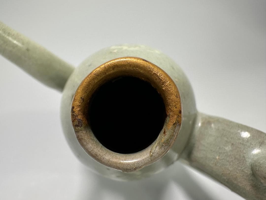 韓国美術 高麗～李朝時代 高麗青磁 象嵌魚柳文 急須 水注 金