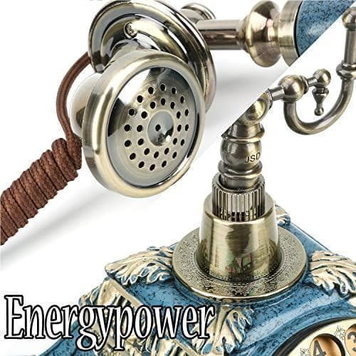 黒電話 アンティーク ダイヤル式 電話器 電源不要 レトロ 固定電話