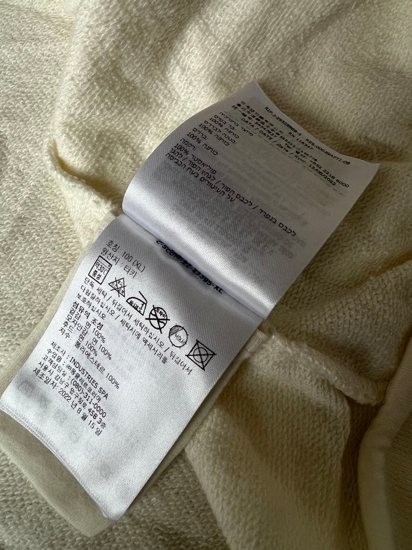 春！　モンクレール　フーディパーカー　白　XL ホワイト