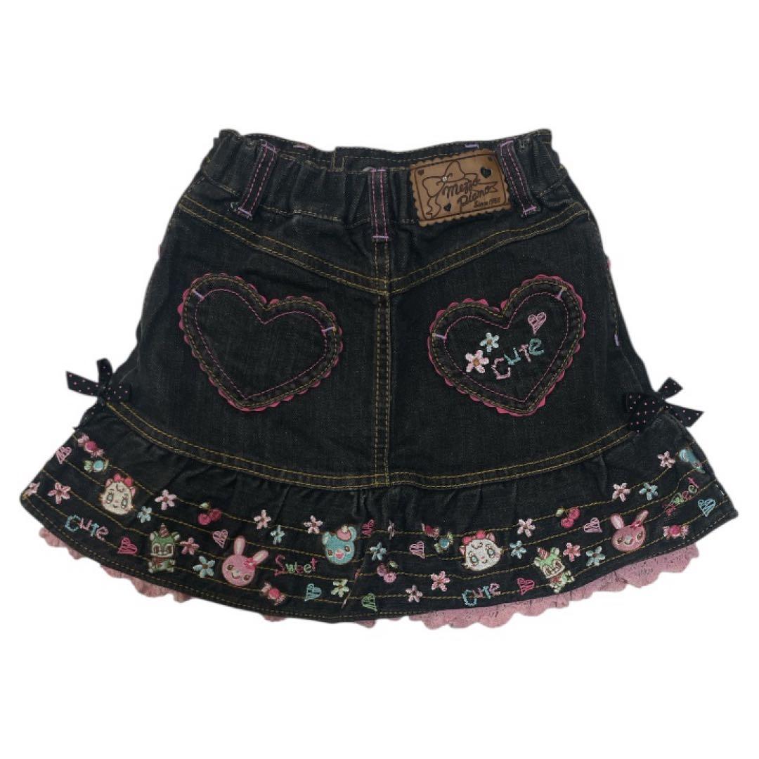 【超美品】Mezzo piano ミミポポちゃん デニムスカート　平成レトロ