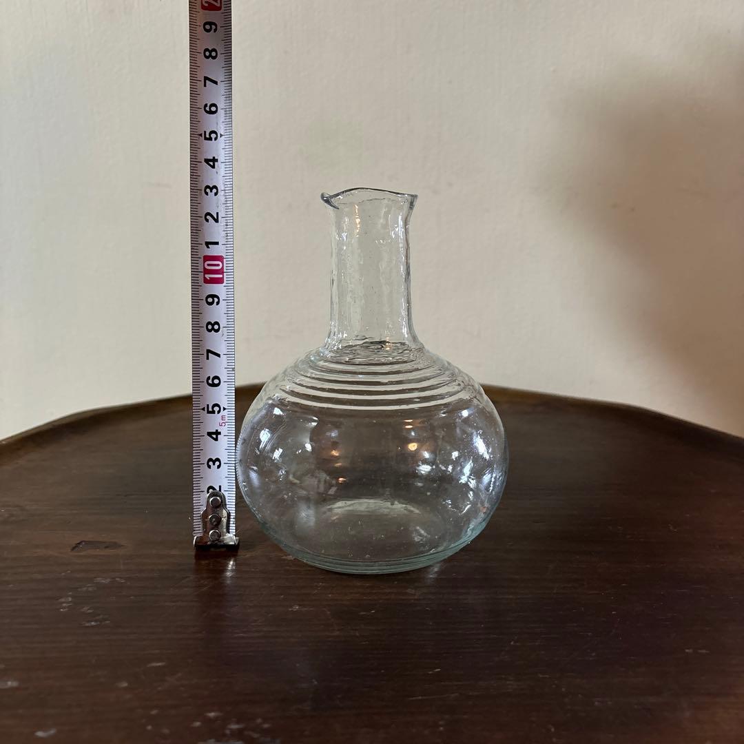 アンティーク ガラス徳利1点 ②吹きガラス 昭和レトロ 古道具 骨董 酒