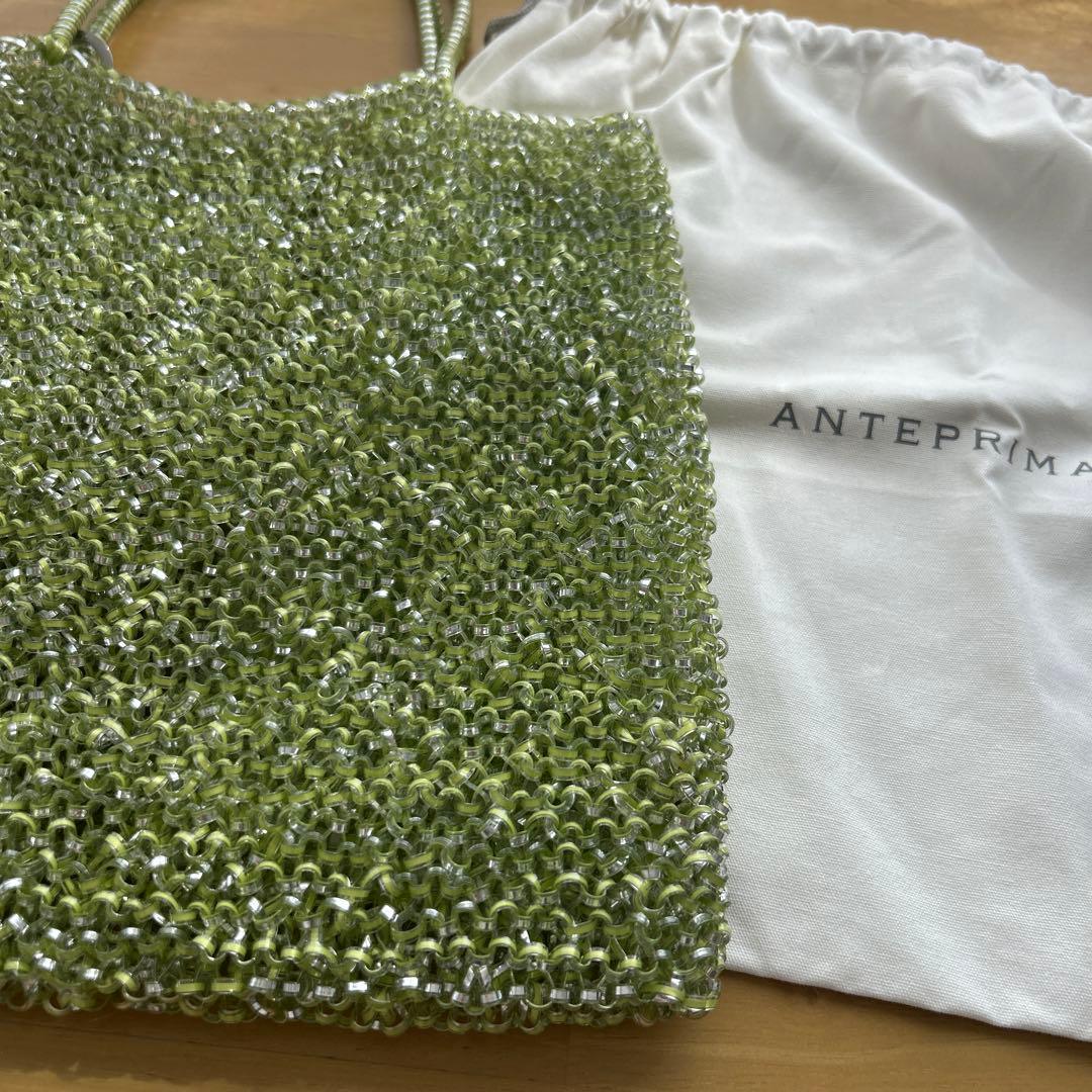 アンテプリマワイヤーバッグ　スクエア　ラージ　シャンパングリーン