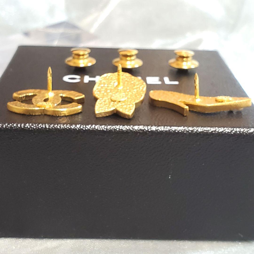 美品】シャネルピンバッチ ブローチ3点セットココマークk020