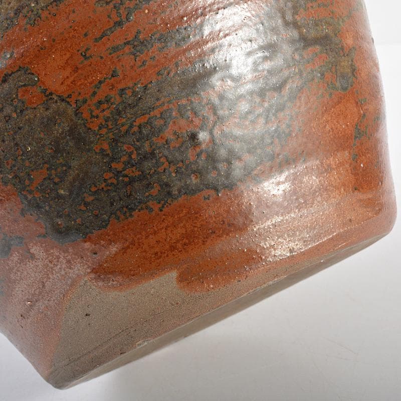 北大路魯山人作 信楽焼 波線文 壷 共箱 M R5661