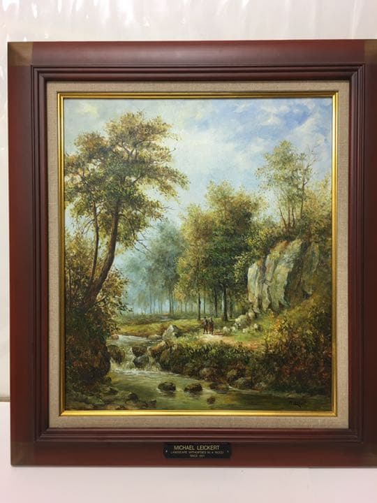 ドイツ画家油絵完全オリジナルヨーロッパ絵画70センチ✖️62センチリツカート作品