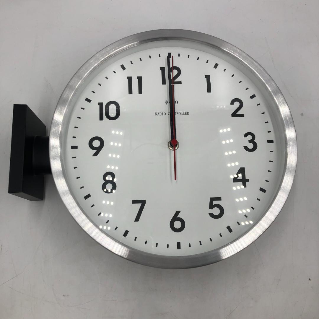 ベスタイム RC296B 両面壁掛け時計 掛け時計 電波時計/Y31026-J1