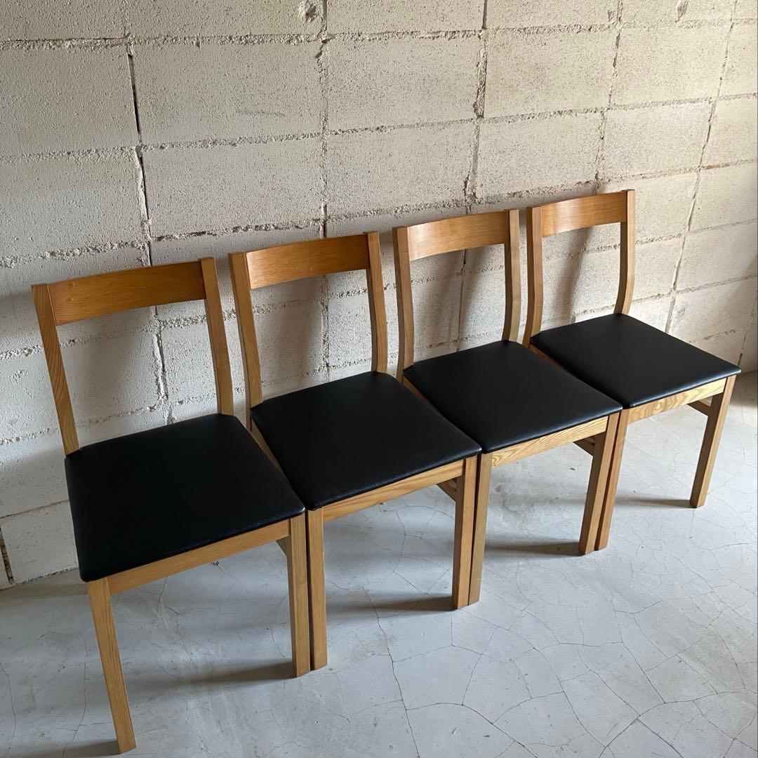 無印良品 MUJI ダイニング5点セット　タモ材　オーク無垢材　165サイズ