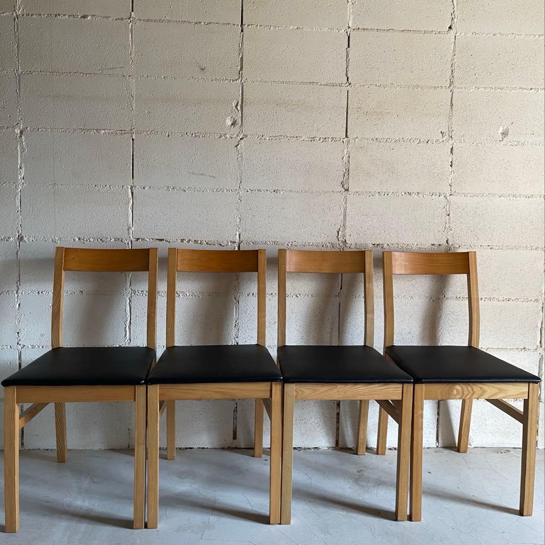 無印良品 MUJI ダイニング5点セット　タモ材　オーク無垢材　165サイズ