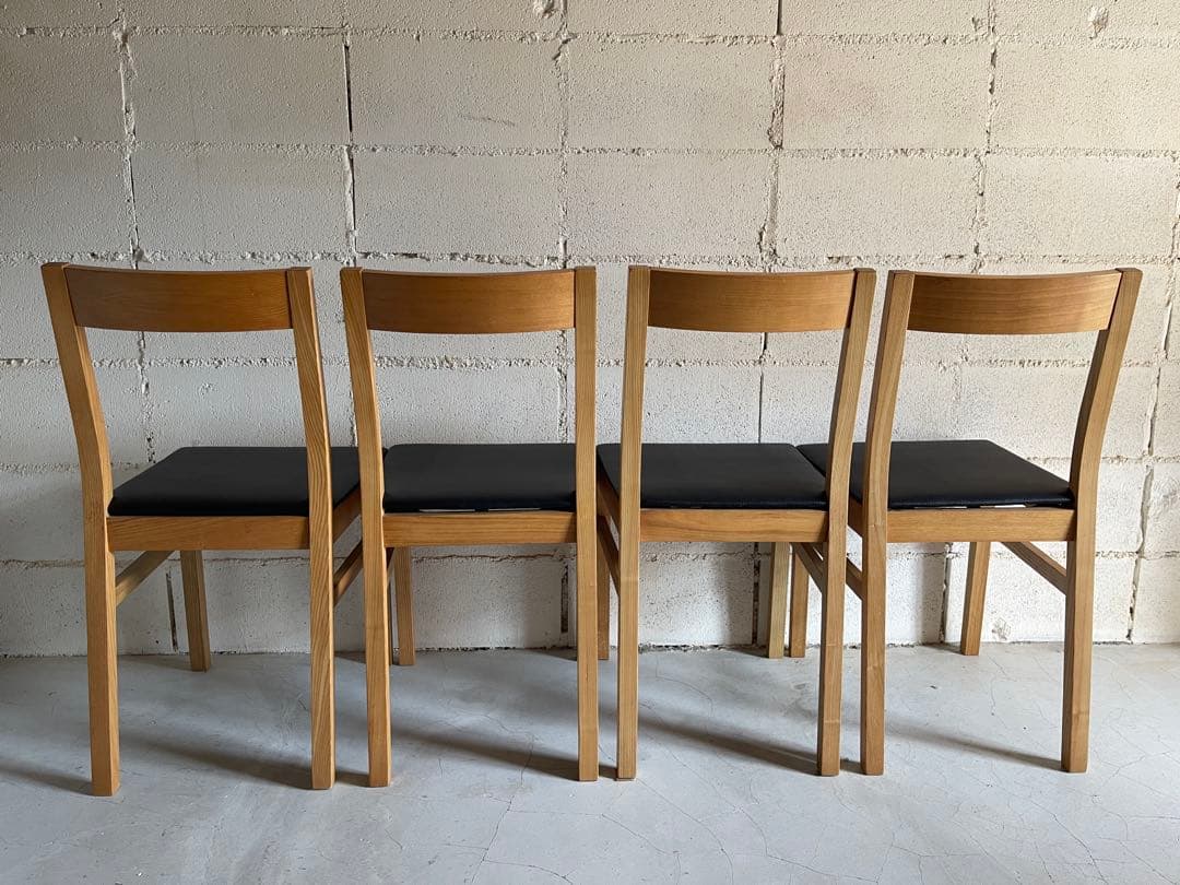 無印良品 MUJI ダイニング5点セット　タモ材　オーク無垢材　165サイズ