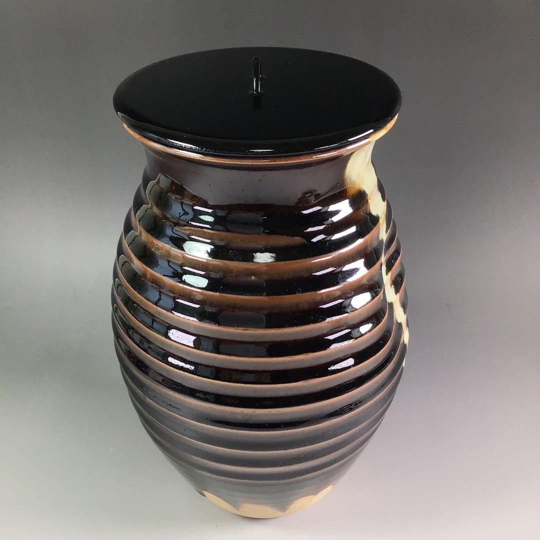 P920 水指 『阿漕焼』『八幡宗豊 箱書』『蘆瀑写水指』 共