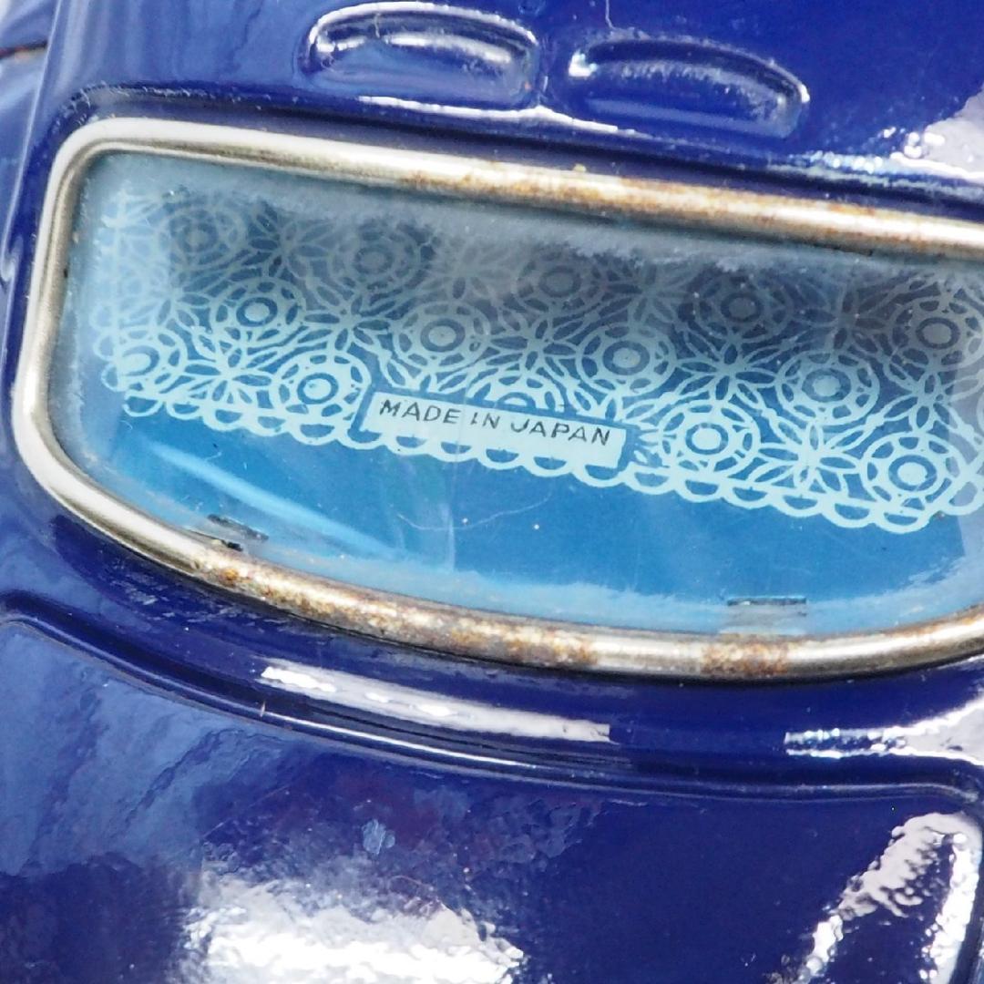 バンダイ メルセデスベンツ300SLリペイント紺リモコン欠tinブリキcar箱無