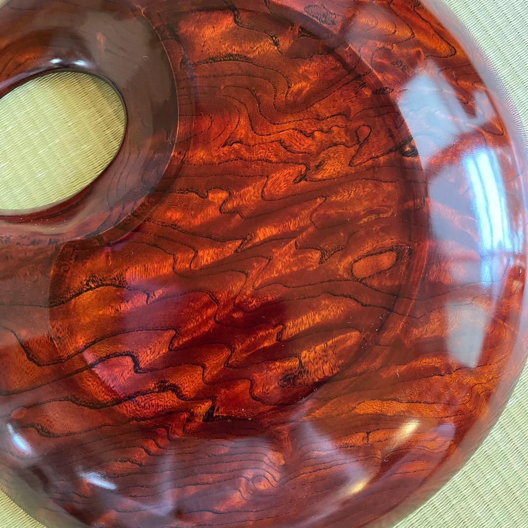 欅拭漆盛器 勾玉(けやきふきうるしもりき まがたま) IM705