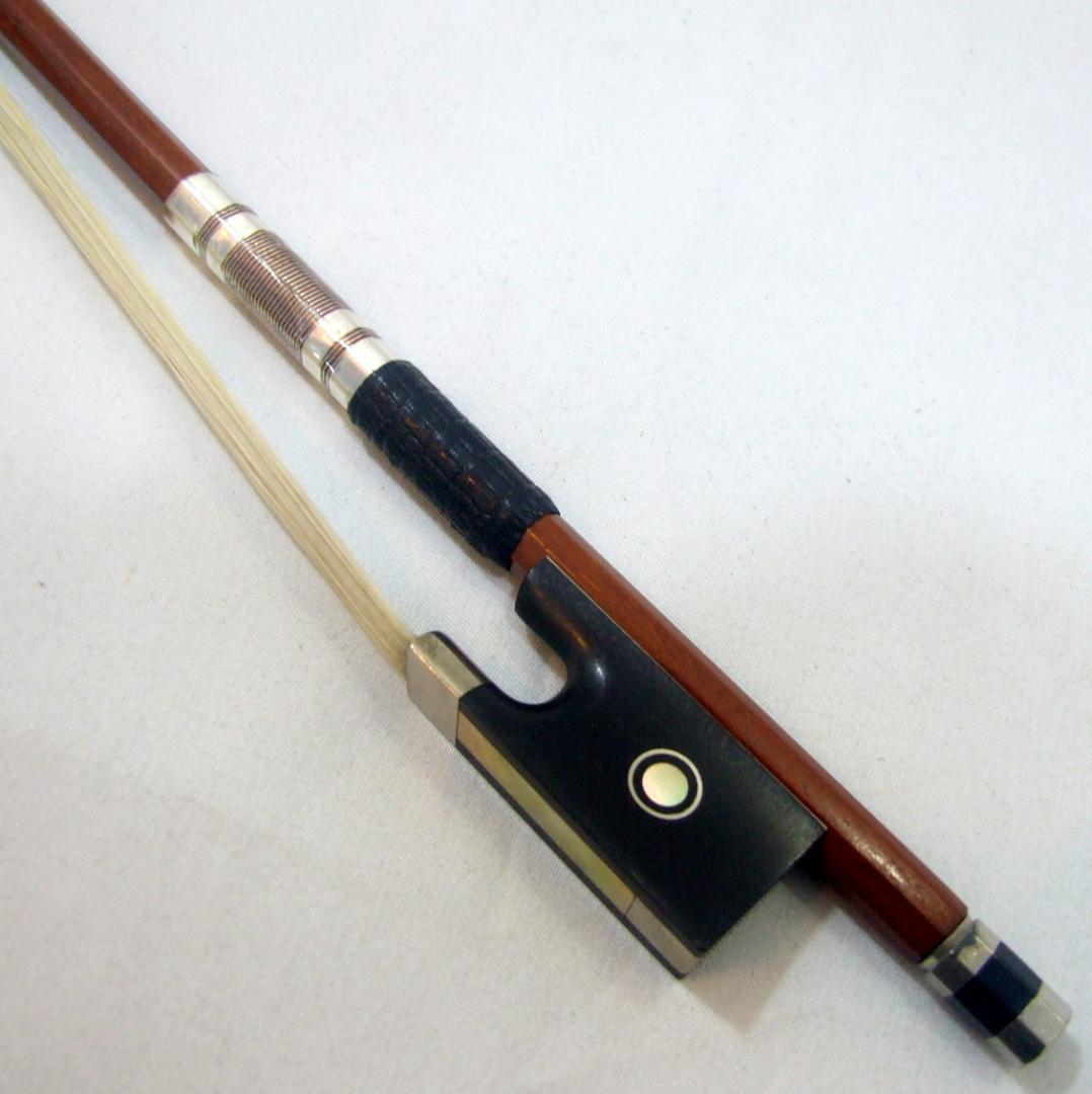 グリガ バイオリン 4/4 弓 ケース 虎杢 弓 美品セット メンテ済み