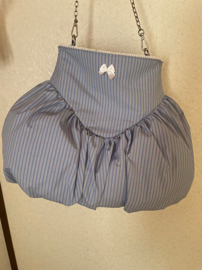 SORIN Culotte ストライプ(ブルー)×ホワイトリボン