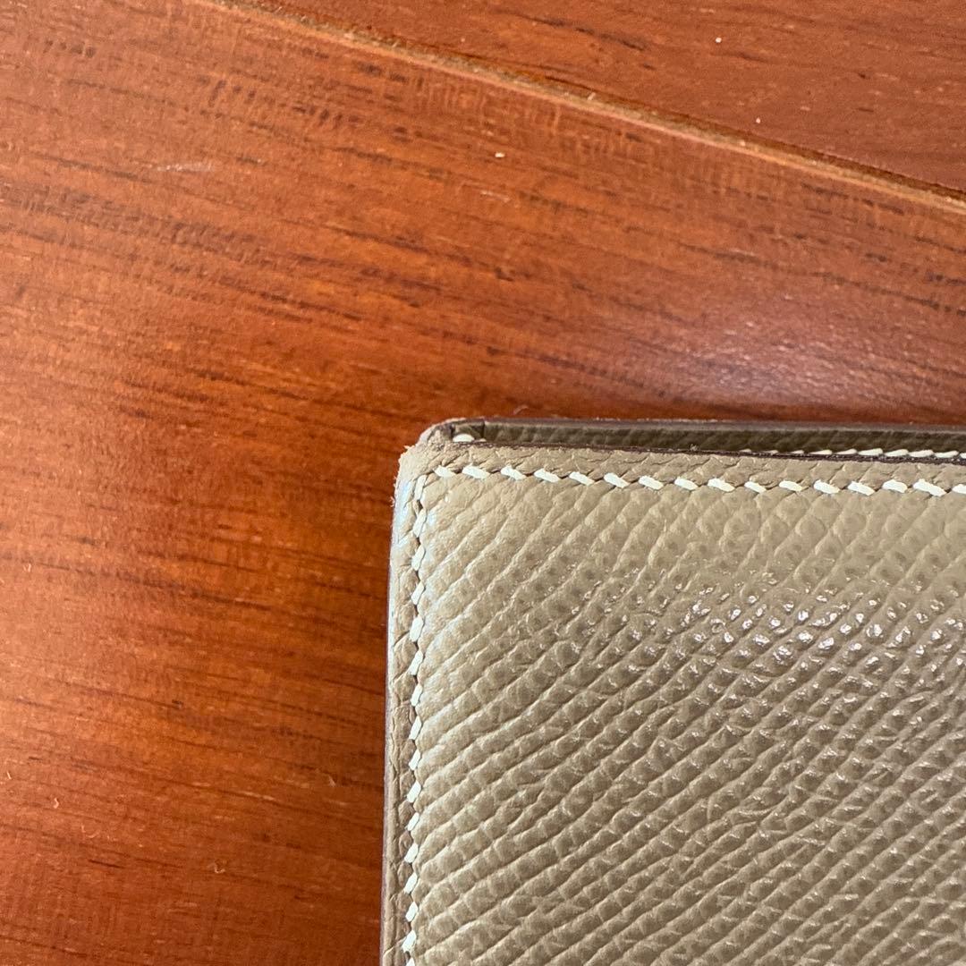 HERMES エルメス べアン コンパクト グリアスファルト ローズゴールド