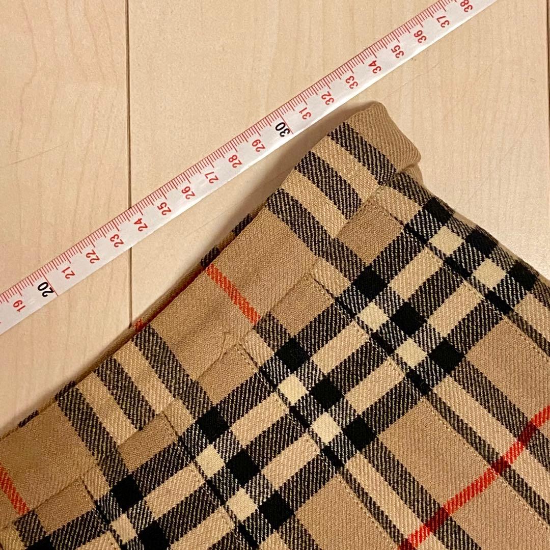 Burberrys プリーツスカート ウール100% バーバリー ノバチェック