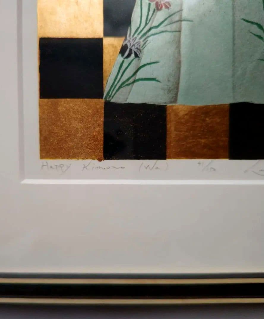 特価◯絵画 シルクスクリーン版画＋複合技法版画 額装品