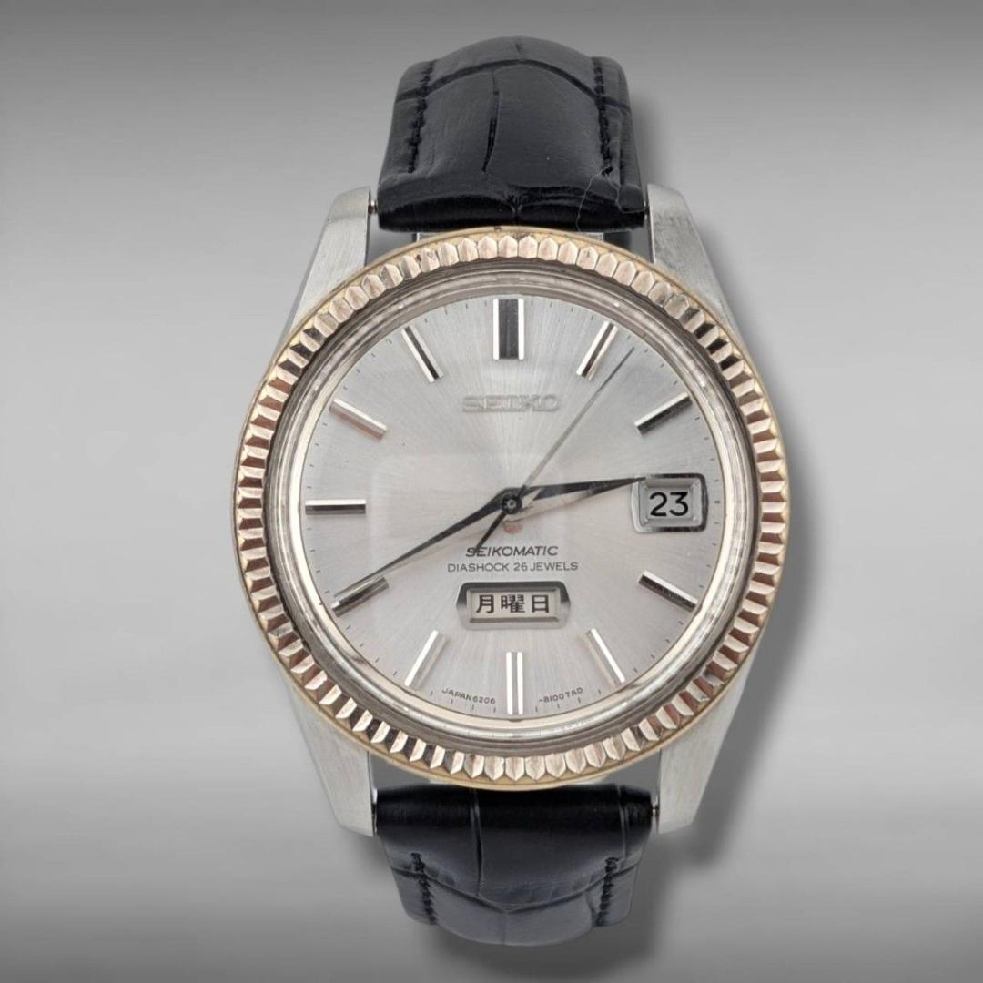 【新品ベルト・稼働】セイコーマチック ウィークデーター 26石 自動巻