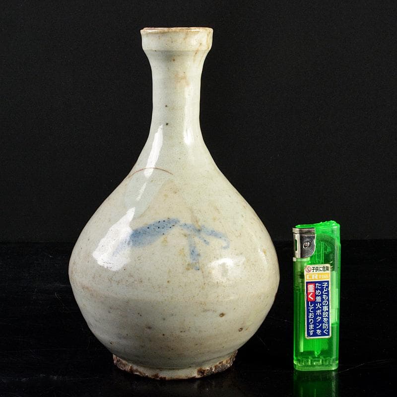 朝鮮美術　李朝　高麗白磁　染付　徳利　N　R5929