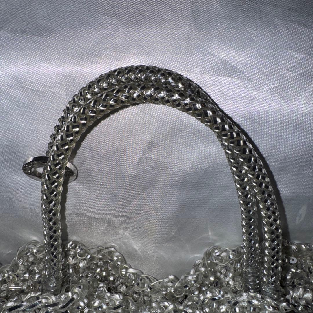 アンテプリマ ワイヤーグリッター シルバー バッグ　3way