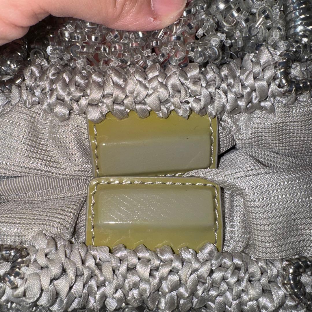 アンテプリマ ワイヤーグリッター シルバー バッグ　3way