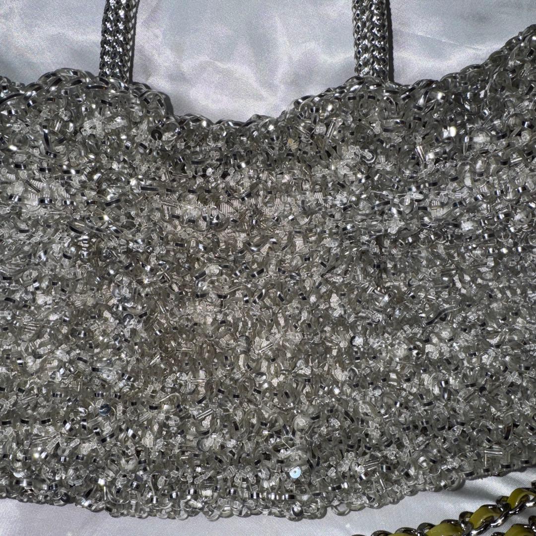 アンテプリマ ワイヤーグリッター シルバー バッグ　3way